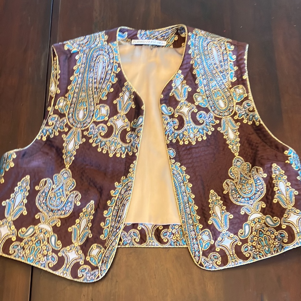COPY - Alessandra Rich brocade silk-lined vest - Picture 7 of 8